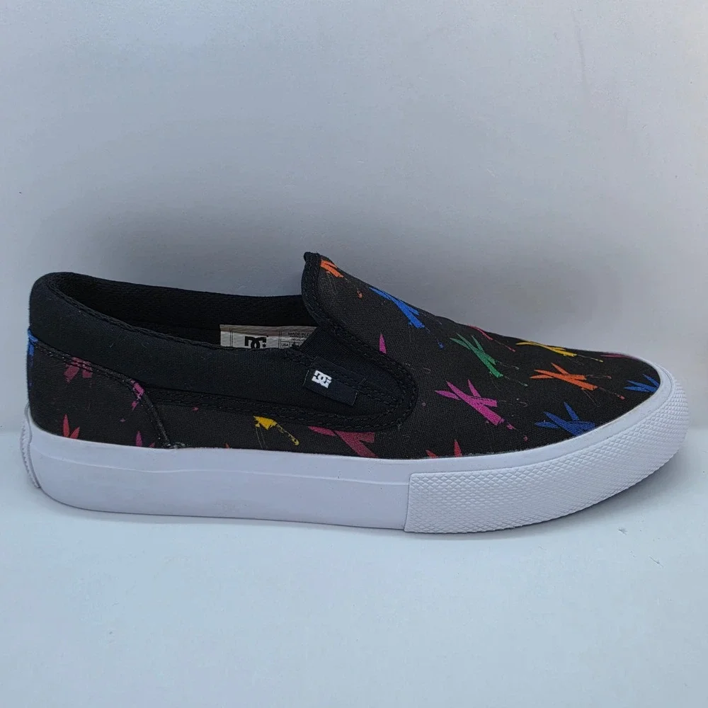 DC Shoes Andy Warhol Manual Slip-On Mens 8 Black Multi Knives Print ADYS300714